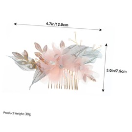 FOMIYES Hanfu Headdress Hair Comb Handmade Flower Hairpin Fashion Hair Decor Alloy Cloth Material Perfect for Traditional Events
