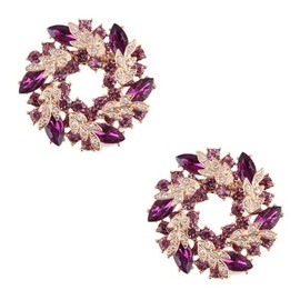 Crystal Rhinestone Brooches for Women - Luxury Floral Rhinestone Brooch Girl Women Pins for Weeding Party Bridal Collar Pins (2)