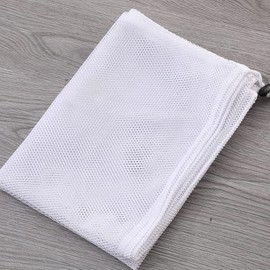 ccHuDE Large Mesh Laundry Bag Washing Machine Wash Bags Drawstring Closure Laundry Bag Washable Mesh Bag Clothing Washing Bags for Delicates Underwear White