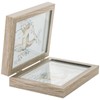 ORIVAN Double 5x7 Picture Frame Hinged Frame Vertical MDF Wood