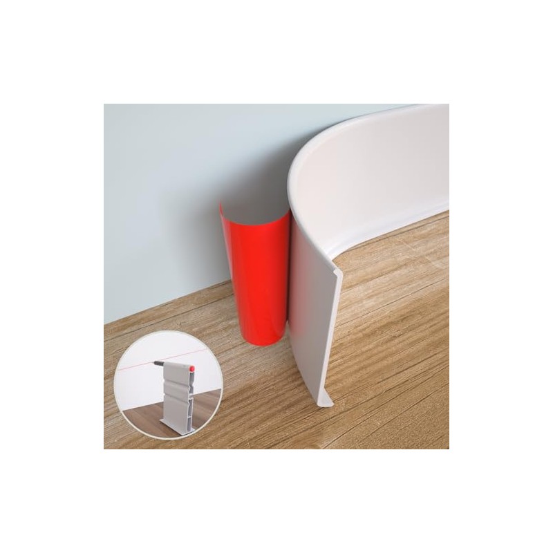 Flexible Baseboard Molding Trim, 4 Inch x 20 Feet Peel