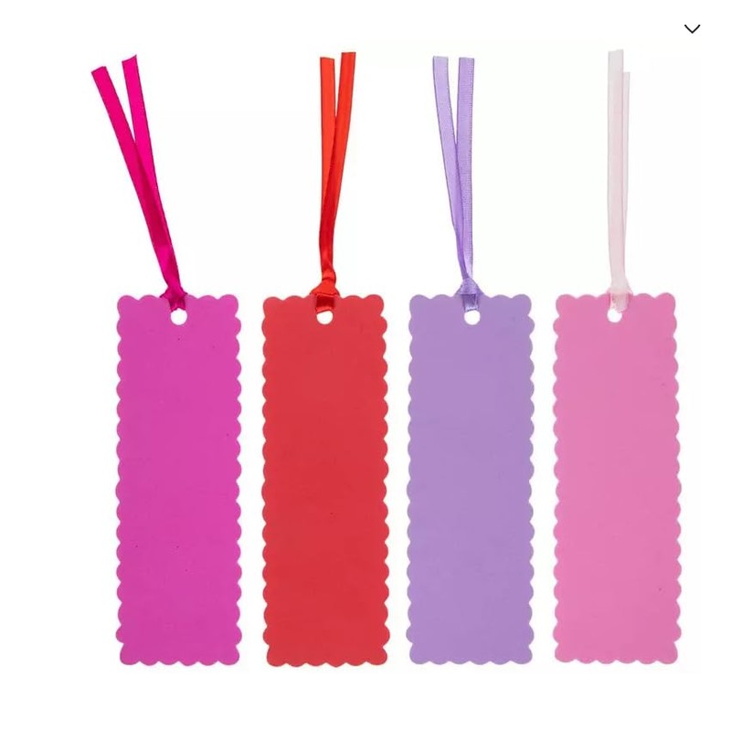 Scalloped Foam Bookmarks in Valentine Colors - Red, Pink, Purple