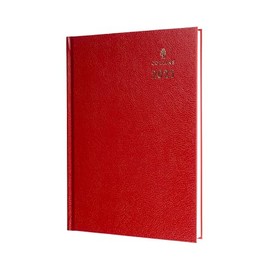 Collins Standard Desk 2025 Diary for Professionals - A4 Week to View Business Diary - Red - (40.15-25) - Premium Business Planner with Hardback Leathergrain Covers