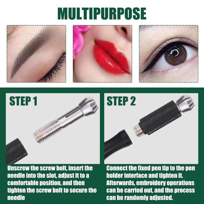 5Pcs Microblading Eyebrow Pens, Light Manual Eyebrow Tattoo Pens for
