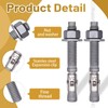 Horiznext 3/8 Concrete Anchors, Galvanized Carbon Steel Wedge Anchors with