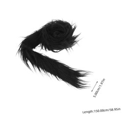 Beavorty 2Pcs Soft Faux Fur Fabric Strips for DIY Fox Mask Accessories Plush Edging for Quick Assembly for Parties Masquerades and Stage Performances