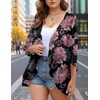 Womens Sheer Chiffon Kimono Jacket Open Front Loose Fit Boho