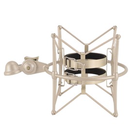 60Mm U47 Shock Mount Gold Metal 60Mm U47 Gold Metal Shock Mount Microphone Shock Mount 60Mm High Insulation Microphone Clip Holder Mount Microphone Vibration Shock Mount for Broadcast Recording Studio