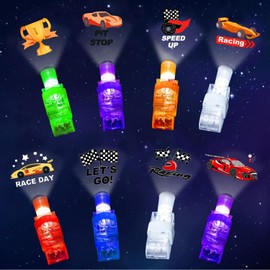Yizeda 32PCS Racing Finger Lights LED Light Up Toys Race Car Theme Party Favors for Boys Girls Birthday Goodie Bags Stuffers Race Car Themed Party Decorations Back to School Supplies Classroom Prizes
