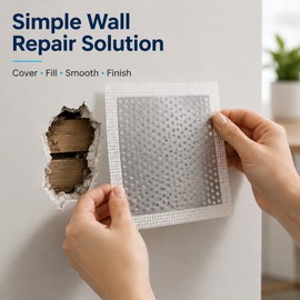 Drywall Repair Kit, 3pcs Aluminum Wall Repair Patch, 20M Fiberglass Mesh Tape for Wall Repair,2/3/4/5 Inch Stainless Steel Putty Knife Scraper Shovel Paint Tools