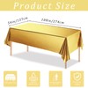 POPOYU Metallic Foil Gold Party Tablecloth,137 * 274cm Large Metallic