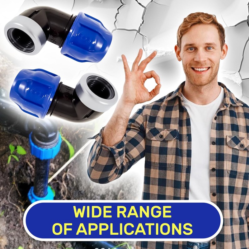 2 Pieces Elbow Adapter Ø 32 mm x 1″ with