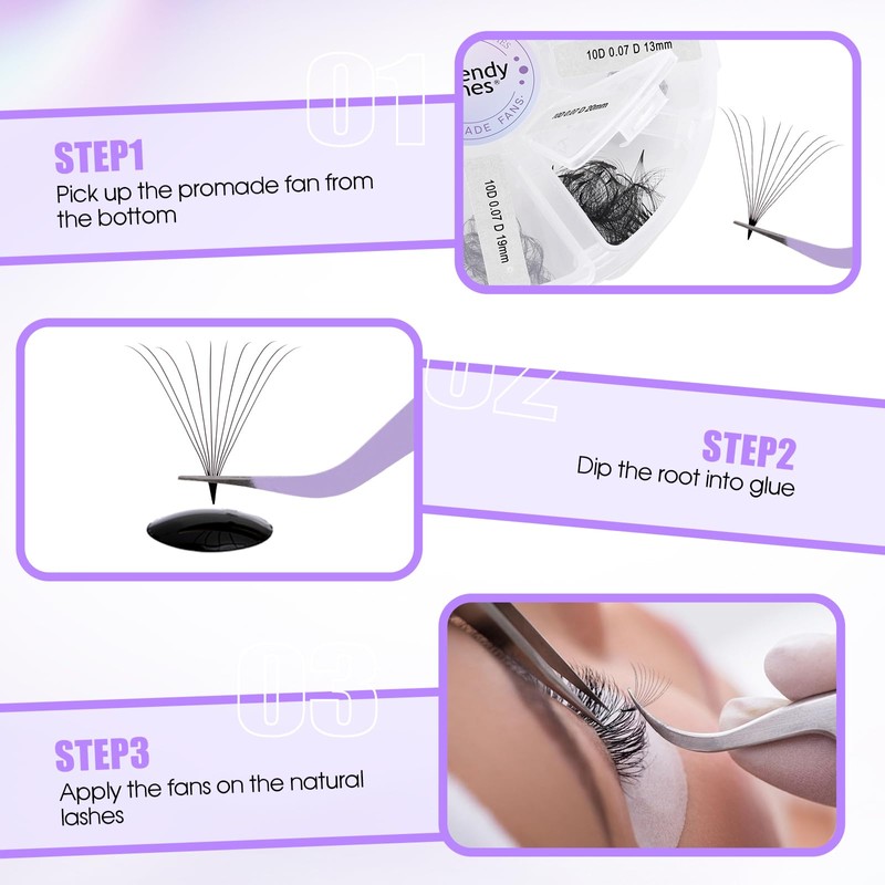 Professional Eyelash Tweezers - Stainless Steel Lash Applicator Tool for