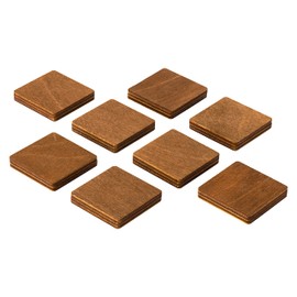 Wooden Refrigerator Magnets, Decorative Magnets, Office Magnets, Square Fridge Magnets. Brown Large Size