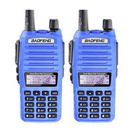 2 Pack BAOFENG UV-82 Dual Band Two Way Radio, 5W Ham Radio Handheld Walkie Talkies (Blue)