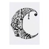 'Steampunk Crescent Moon' Temporary Tattoo - Water Resistant, Skin-Safe, Non-Toxic