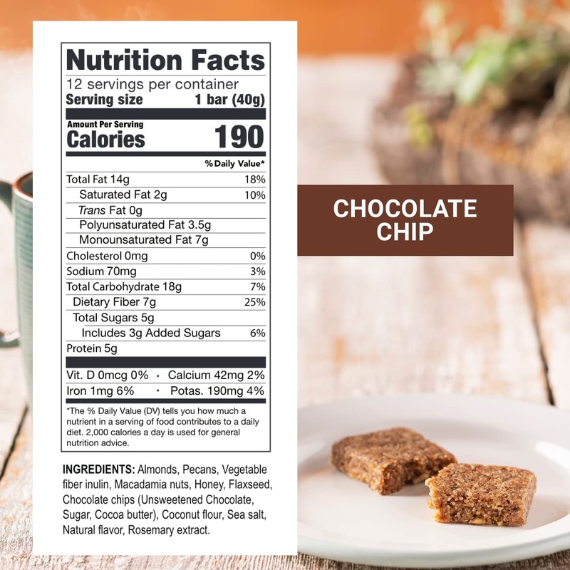 Prolon Fasting Bars | 5g Protein, 7g Fiber | Keto-Friendly,