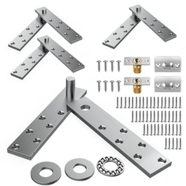 Hidden Door Hinge,Door Pivot Hinges for Hidden Door Bookcase,Secret Door,with Door Ball Catch Hardware (2PCS Heavy Side Type)
