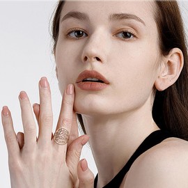 Amaxer Shema Israel Ring for Women Jewish Judaica Hebrew Kabbalah Blessing Ring Religious Amulet Hollowed Open Adjustable Finger Ring, Stainless Steel