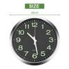 Pvczool 12 Inch Round Luminous Wall Clock Glow in the