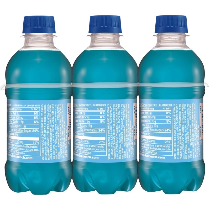 Hawaiian Punch Polar Blast Juice, 10oz Bottles, 24 Pack, Caffeine-Free
