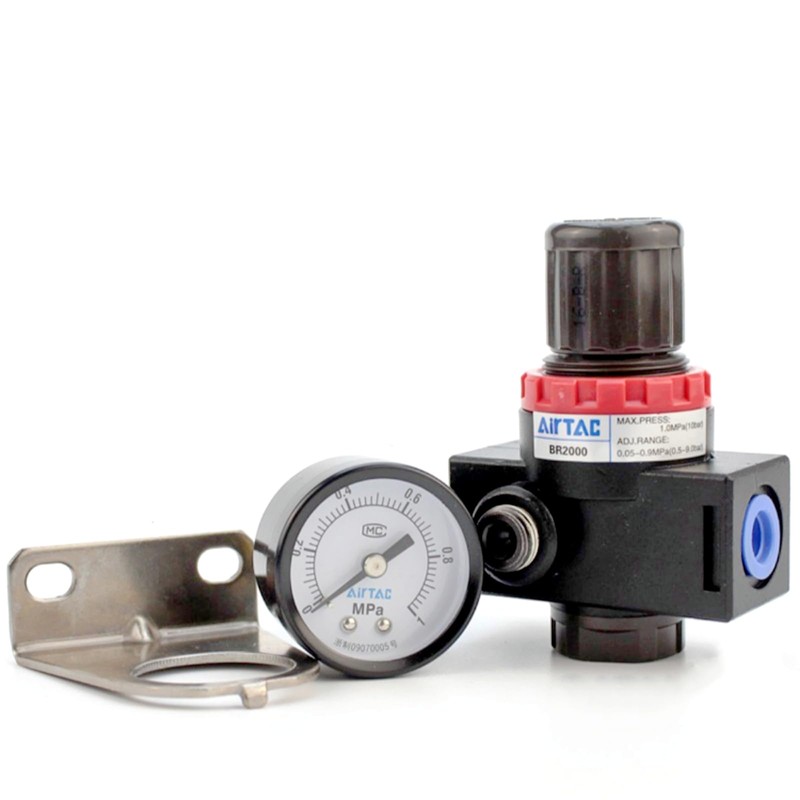 Air Compressor Pressure Regulator Airtac BR3000 3/8'' NPT with Bracket