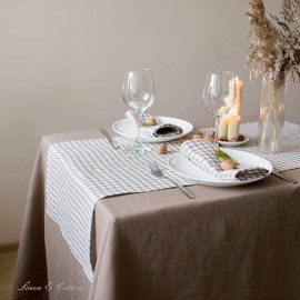 Linen & Cotton Hygge Tablecloth 100% Linen, 80 x 80cm