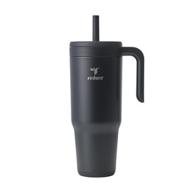 REDUCE Chiller Vacuum Insulated 40 oz Tumbler with Spill-Proof Silicone Straw - Sustainable Tritan Lid with Water Intake Markers - Soft Sit Base Travel Mug - Dishwasher Safe - Phantom