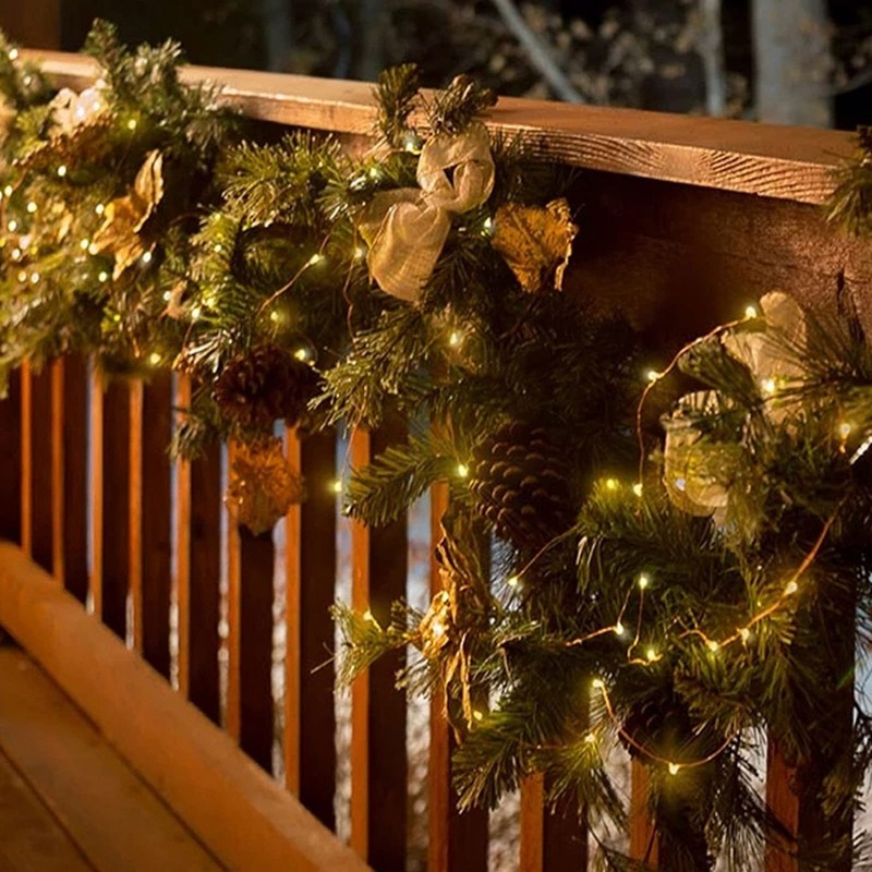 USB Copper Wire String Lights, 100 LEDs 10m/32.8ft DIY Safe