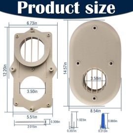 SP20286 Water Heater & Furnace Horizontal Vent Termination Kit Compatible With Rheem,For 3 Inch PVC ABS Piping RXGY-G01