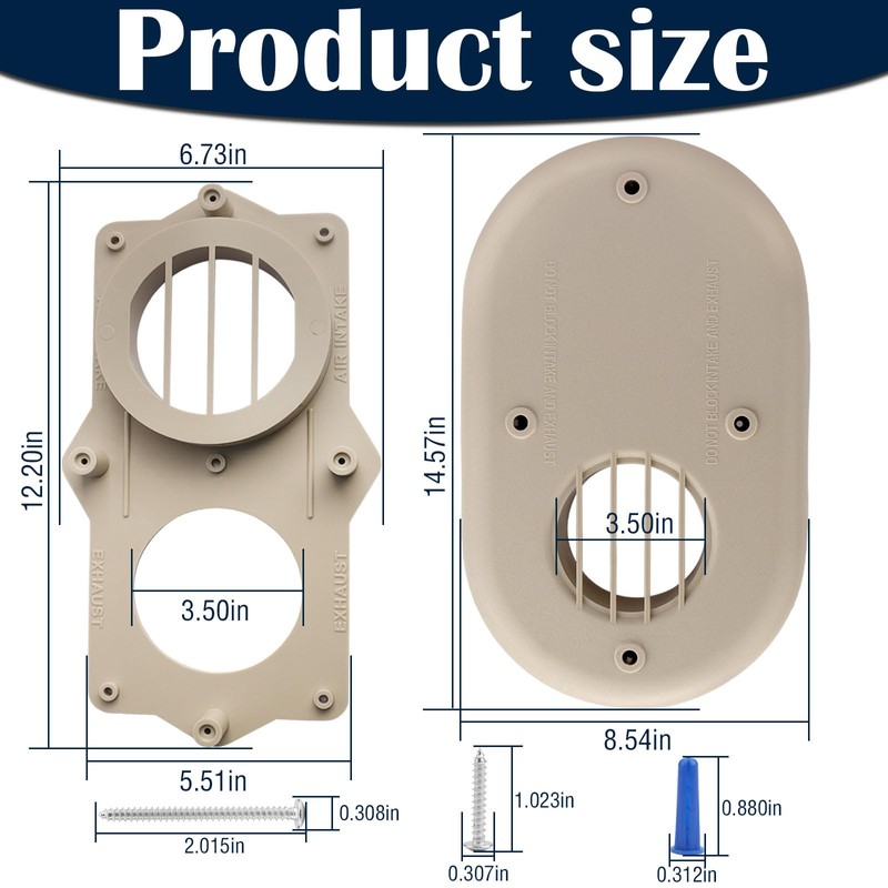 SP20286 Water Heater & Furnace Horizontal Vent Termination Kit Compatible
