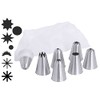 7 seamless 18/10 stainless steel nozzles with a nylon pastry