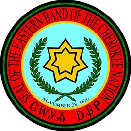 StickerTalk Eastern Band Cherokee Nation Seal Vinyl Sticker, 5 inches by 5 inches