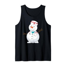 Medical Scrub Nurse's Hat Funny Medical Snowman Gift Tank Top