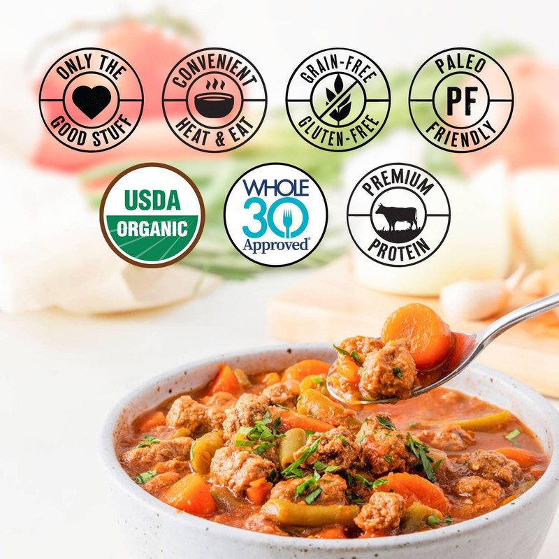 True Primal Beef & Vegetable Organic Soup 8-pack, Ready to