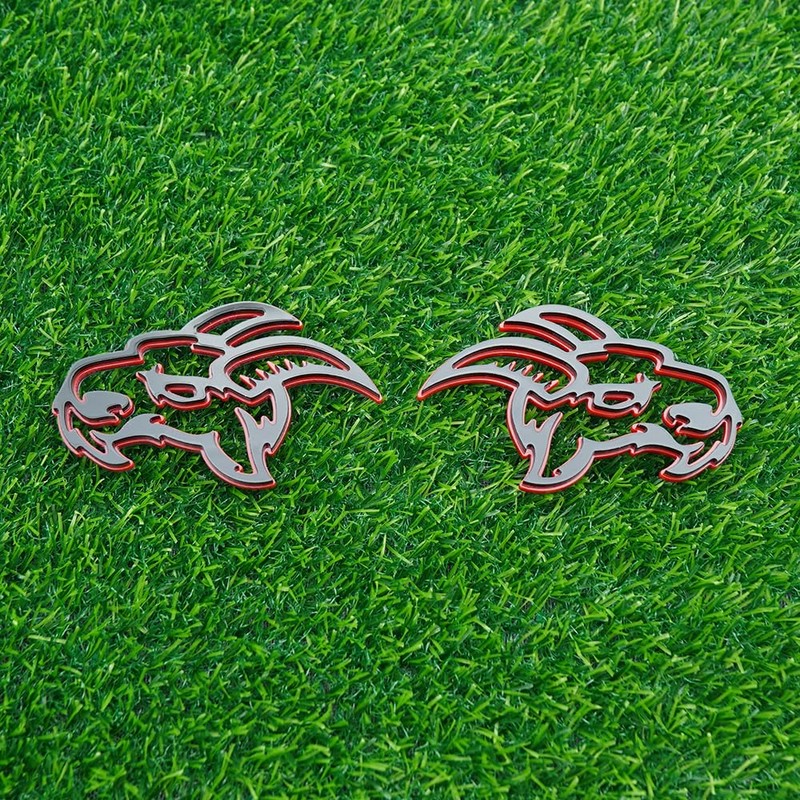 Pack of 2 Angry Goat Car Truck Emblem Right Left