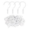 RELBRO 50 Pcs Screw Hooks, 1-1/4 Inch White Cup Hooks