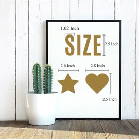 400 Pieces 24 Sheet Large Gold Letter Stickers 2.5 Inch Self Adhesive Big Font Alphabet Number Sticker Kit Mailbox Stickers for Mailbox, Signs, Door, Home, Business, Address Number(Gold)