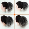 MKJVEN 10 Inch Afro Kinky Curly Drawstring Ponytail Hair Tgrey