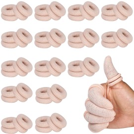Thumb Bandage Finger Bandages 30 PCS Tubular Finger Stall Bandage Cotton Finger Cots Elastic Fingertip Protectors for Sprains Sports Kitchen Gardening Work