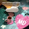 1 x Heart Coaster - Letters MD Pink Hearts Love