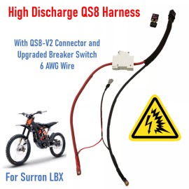 Surron QS8 Power Harness - High Discharge Harness with Upgraded Breaker - LBX