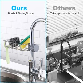 Ainiv Pack of 2 Shower Shelves No Drilling Stainless Steel Shower Shelf Rustproof Shower Basket for Shower Rail, Shampoo Holder Shower Gel Holder Soap Holder for Shower, Sponge Holder Organiser for