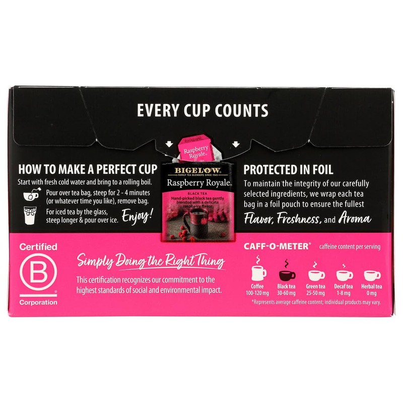 Bigelow Raspberry Royale Tea Bags - 20 ct (Pack of