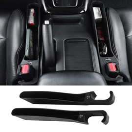 Car Seat Gap Filler Organizer 2 Pack - Car Seat Gap Filler, Car Seat Organizer, Auto Side Seat Gap Storage Box, Universal Fit for Cars, Trucks - Fill Gap Space Between the Console and Seats, Black