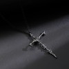 YZMOXNL Skeleton Cross Necklace Punk Skull Spine Pendent Necklace Hip