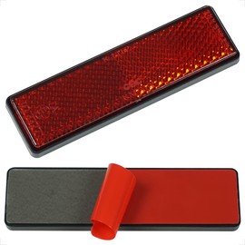 Evermotor Reflector Stick-on Motorcycle Auto Tape Type Automotive Inspection Compatible Red Universal 2 Pieces