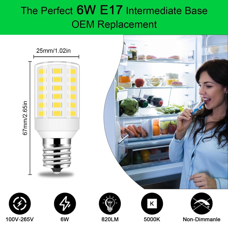 E17 LED Bulb 6W, kei d28k 4w kel2812 freezer bulb