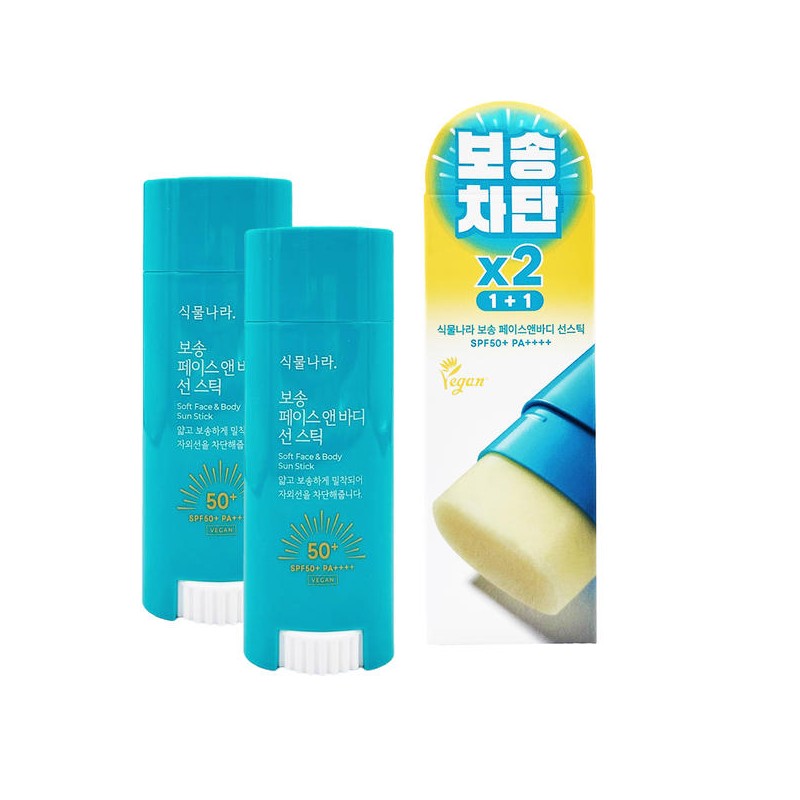 Plant Country 식물나라 보송 페이스 앤 바디 선스틱 30g x2개