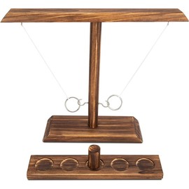 DreamToyz Ring Toss Games for Adults, Yard Games, Patio Decor, Outdoor Indoor Games, Wooden Hook and Ring Game for Bars, Home, Party, 15.7" X 13" Large Size